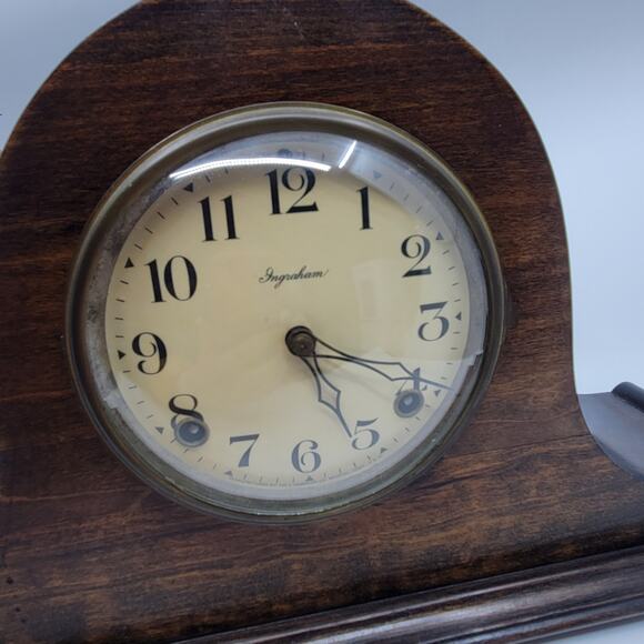 Vintage Antique Ingraham Mantle Clock Duplex in great working condition. - Picture 3 of 15